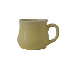 Глиняная чашка чайная, полная глазурь, 350 мл (белый цвет)