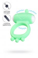 Виброкольцо на пенис A-Toys by TOYFA Fowd, силикон, зеленое, ? 2,6 см