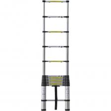 Телескопическая раскладная лестница - идеальное решение для строительных, садовых, домашних и ремонтных работ, для использования в гараже, на складе и дачных участках. Представляет собой мобильную многофункциональную конструкцию, состоящую из отдельных секций, которые соединяются между собой посредством шарниров и фиксаторов. Раздвижная лестница изготовлена из прочного алюминиевого профиля, который гарантирует надежность и долговечность. Данный строительный инструмент имеет удобные прочные ступеньки, разработанные специально для обеспечения безопасности и комфорта пользователя. Максимальная высота 3,8 метров, максимальная нагрузка 120 кг. Изделие легкое и компактное, что обеспечивает удобство транспортировки и хранения. Складная лестница незаменима для любых задач, связанных с работой на высоте.