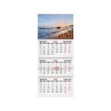 Квартальный календарь BRAUBERG "Морской пейзаж" предназначен для делового планирования.Офисный календарь на 2026 год на 3 гребнях. Для удобства планирования состоит из 3 блоков с календарными сетками на три месяца – предыдущий, текущий и следующий.Блок календаря напечатан на мелованной бумаге плотностью 80 г/м2. Подложка изготовлена из мелованного картона плотностью 235 г/м2. Курсор-бегунок выделяет текущую дату. Вертикальное расположение.Размер – 29,5х68,2 см. Поставляется в индивидуальной упаковке (полибег) с европодвесом и с прокладкой из гофрокартона, что создает дополнительную защиту товару.Закажите квартальный календарь BRAUBERG и планируйте свое время с максимальной эффективностью!