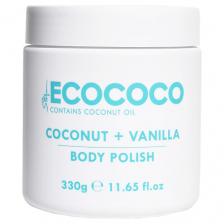ECOCOCO Скраб для тела отшелушивающий и питательный Кокос и Ваниль Coconut + Vanilla Body Polish 300
