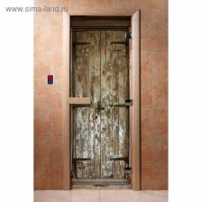 Дверь стеклянная, размер коробки 190x70 см, стекло 8 мм, левая, цвет фотопечать А028