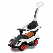 Толокар-каталка «Купе», с родительской ручкой, свет, звук, цвет белый