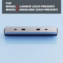 Для Tesla Model Y Juniper 2025 Launch Model 3 Highland 2024 65 Вт Док-станция расширения Центральное управление Зарядный шунт Удлинитель USB-концентратора