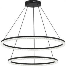 Подвесной светильник ST Luce SL1018 SL1018.403.02 черный/прозрачный LED 2*96W 4000K кольцо