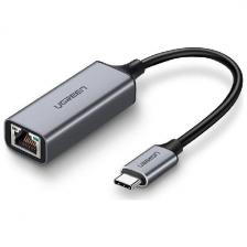 Адаптер Ugreen CM199 (50737) USB Type C to 10/100/1000M Ethernet Adapter, серый космос