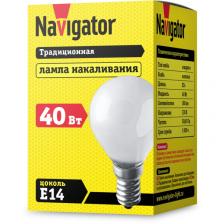 Лампа накаливания Е14 Navigator 94 315 NI-C-40-230-E14-FR, цена за 1 шт.