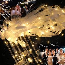 12-60 шт. светящиеся свадебные бенгальские огни, светодиодные свадебные палочки, растяжки, шелковые сказочные палочки с колокольчиками для свадьбы, дня рождения, вечеринки