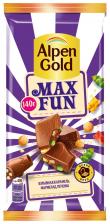 Шоколад Alpen Gold Max Fan Молочный Взрывная карамель Мармелад Печенье140г