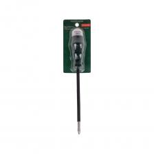 Отвертка индикаторная PH2x150мм предназначена для определения наличия напряжения в бытовых электрических сетях, а также прозвонки целостности электрических цепей (электрических лампочек, предохранителей, проводов, вилок и т. д.) Отвертка имеет крестовую форму, подходящую для винтов с типом головки PH2. Длина отвертки составляет 150 мм, что обеспечивает удобство использования в различных ситуациях. Отвертка предназначена для определения переменного и постоянного напряжения от 12В до 250В. Если напряжение есть - отвёртка начнет светиться. Материал стержня представляет собой высокопрочную углеродистую сталь с нержавеющим покрытием, материал ручки - пластик, рукоять отвертки удобной эргономичной формы. Отвертка индикаторная PH2x150 является незаменимым инструментом для монтажных работников, автомехаников, электриков и всех, кто занимается ремонтом и обслуживанием техники. Ее удобство, надежность и возможность контроля крутящего момента делают ее необходимым инструментом в арсенале любого мастера.