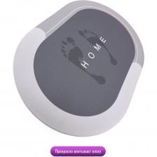 Коврик в ванную комнату, лицевая поверхность: полиэстер, основание - вспененный натуральный каучук, размер 50х80см, толщина 3мм, плотность 1800 г/м2, вес 0,72кг, цвет серый