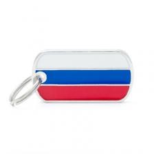 My family Адресник для кошек и собак Российский флаг военный