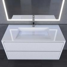 Подвесная тумба с двумя выдвижными ящиками от бренда Uperwood из коллекции Next Premium подходит под раковину Uperwood Next Premium и представляет собой функциональное, надежное и практичное решение, которое отлично впишется в любой современный дизайн ванной комнаты. Элегантный минималистичный дизайн тумбы дополняет ее безупречная матовая и приятная на ощупь поверхность Soft touch. Подвесной монтаж изделия обеспечит легкость в уборке помещения, и визуально даст больше пространства Вашей ванной комнате. Высота тумбы 55 см. Фасад и боковые стенки изделия выполнены из МДФ толщиной 16 мм. Выдвижные ящики изготовлены из влагостойкой ЛДСП. Ящики оснащены доводчиками. Вся фурнитура и доводчики премиум-класса. Цветовые решения тумб Uperwood Next Premium: белая матовая и белая/графит в матовом исполнении (графитовый фасад и белые боковины). Для тумбы Uperwood Next Premium 100 см подходит белая глянцевая раковина Uperwood Next Premium 100 см (арт. RNext100wg). Тумба поставляется в собранном виде, в комплект входит крепеж для подвесного монтажа.