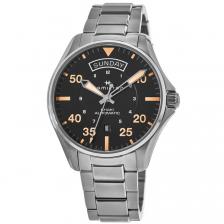 Мужские часы Hamilton Khaki Pilot Day-Date Auto с черным циферблатом H64645131