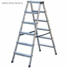 Стремянка KRAUSE MONTO DOPPLO, двухсторонняя, рабочая высота 3.08 м, 6 ступеней, черная