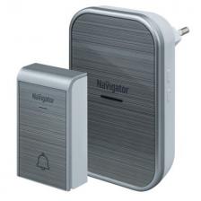 звонок беспроводной NAVIGATOR IP20/IP44 230В/1x23А серебро