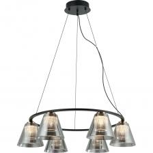 Люстра Росток MDM-8257/6 BK+SG черный 14W LED 3000K d745 h1190, HAO24 988385801
