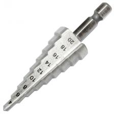 сверло по металлу, твердому пластику RAGE by VIRA 4-20х75мм ступенчатое