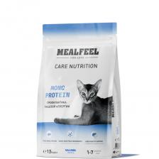 Mealfeel Mono Protein Сухой корм монопротеиновый для кошек, с лососем, 1,5 кг
