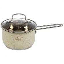 Ковш Rashel R-10/109в, 2 л, из нержавеющей стали, со стеклом. кр. 16х10.5 см цвет: кремовый гранит