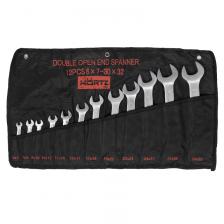 Наборы рожковых гаечных ключей Набор ключей гаечных (рожковых) двусторонних Hortz 102554, 12 шт., (6-32), хромирование