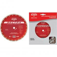 Сегментный алмазный диск по бетону, кирпичу Диск алмазный сегментный по кирпичу и бетону (400х25.4 мм) ELITECH 1110.008900
