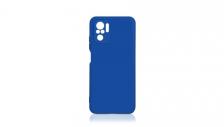 Силиконовый чехол DF с микрофиброй для Xiaomi Redmi Note 10/10S Blue