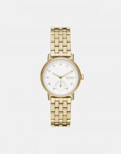 Женские часы Skagen Kuppel Lille с двумя стрелками и секундной стрелкой, из нержавеющей стали, золотого цвета - ЗОЛОТО