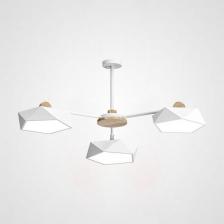 Люстра с белым плафоном LED Geometric Ch 3 Белая ImperiumLoft Geometric-Ch01 (186751-26)