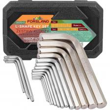 Универсальный профессиональный набор для любого ремонта — это полный комплект из 13 шестигранных ключей (2–19 мм) и 3 ключей TORX (T25, T30, T40) с уникальной функцией: отверстие на торце для фиксации отверткой. Такой набор покрывает до 99% задач — от работы с микросхемами до обслуживания автомобильных двигателей.Все ключи выполнены из прочной углеродистой стали с антикоррозийным покрытием, что гарантирует долговечность и устойчивость к высоким нагрузкам. Компактный кейс-книга (255x155x75 мм) обеспечивает удобное хранение и транспортировку — идеальное решение для выездных работ и организации рабочего места.ПреимуществаСупер-прочность Углеродистая сталь с антикоррозийным покрытием — ключи не гнутся, не стираются и выдерживают высокий крутящий момент.Уникальные TORX с отверстием Специальное отверстие предотвращает соскальзывание и обеспечивает надежную фиксацию — идеально для электронных блоков, винтов авто и велосипедов.Компактный кейс-книга Все ключи расположены в четких ячейках, ничего не потеряется. Формат «как книга» экономит место и удобен для транспортировки.Широкий диапазон размеров 13 шестигранных ключей + 3 TORX — универсальное решение для большинства крепежных задач.Универсальность применения Подходит для автослесарей, веломехаников, монтажников и домашних мастеров.Практичность и надежность Один набор заменяет десятки инструментов, упрощая работу и экономя время.