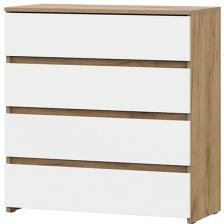 Комод Арника Некст 1 (4 ящика), Дуб Золотой, Белый