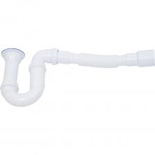 Сифон для тюльпана прямоточный Unicorn литой выпуск 1 1/2" (? 40), нержавеющая чашка, винт 6x85, гибкое соединение ?40x40/50 Y120