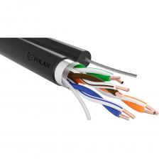 Кабель Folan F/UTP Cat 5e PEtr 4х2х0,52 для структурированных кабельных систем (каналы класса D) в соответствии с ИСО/МЭК 11801, для сетей широкополосного доступа, IP-систем.Для передачи данных на частоте до 100 МГц с рабочим напряжением до 145 В.Для наружной стационарной прокладки в сетях низкого напряжения и мощности (2.5 Gigabit Ethernet, Fast Ethernet, Ethernet, Ethernet plus и пр.).Соответствует требованиям ГОСТ Р ИСО 54429-2011, МЭК 61156-2 и ANSI/TIA/EIA-568-A.Поддерживает стандарты Power over Ethernet plus (PoE+).Кабель оснащен металлическим тросом.