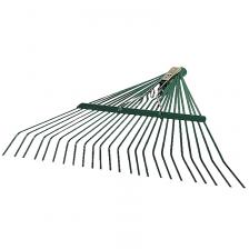 Грабли веерные усиленные Raco 4231-53/741, 24 плоских зубца, эпоксидное покрытие, 600 мм