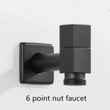 Черный латунный одиночный кран для холодной воды, настенный смеситель для ванной комнаты для стиральной машины, туалетной швабры, бассейна, открытого сада, кран