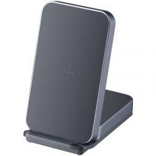 Беспроводное зарядное устройство Deppa 2 в 1 20W Charging Stand iPhone Airpods графит (24027)