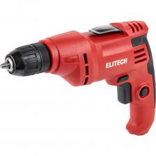 Инструменты ELITECH серии "Стандарт" неприхотливы и надёжны, рассчитаны на продолжительные, интенсивные нагрузки. Обладают необходимыми степенями защиты от влаги, пыли и нестабильного напряжения в сети.Дрель ELITECH Д 0410РЭ мощностью 400 Вт, с быстрозажимным патроном под оснастку 0,8-10 мм предназначена для сверления отверстий в дереве, гипсокартоне, керамической плитке, металле, пластмассе и других производных материалах. В качестве рабочей насадки для сверления используется сверло соответствующего типа - по дереву, по металлу и т.д.