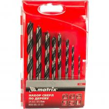 Набор сверл по дереву (8 шт; 3-4-5-6-7-8-9-10 мм) MATRIX 70285