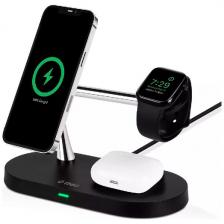 Беспроводная зарядная станция 4-в-1 Ttec AirCharger Quattro M MagSafe Competitible 4in1 iPhone + Apple Watch + AirPods Wireless Fast charger with LED, черный