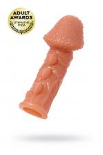 Насадка KOKOS с дополнительной стимуляцией, реалистичная,TPE, телесный, 12.7 см