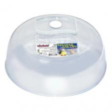 Крышка для СВЧ пластмассовая д26см, h9см, с клапаном, прозрачный (Россия)