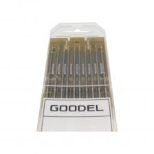 Вольфрамовые лантанированные электроды WL-15 (золото) - это электроды с содержанием оксида лантана (La?O?), обозначаются золотым цветовым кодом. Массовая доля оксида лантана варьируется от 1,4% до 1,6%.WL-15 - это универсальные электроды, которые выдерживают высокие токовые нагрузки, улучшают стабильность горения дуги и легкость запуска при одновременном снижении выгорания. Лантановые электроды меньше загрязняют вольфрамом шов, что особенно важно при финишных работах.Электроды WL-15 можно использовать при сварке на постоянном и переменном токе (AC/DC). Оксид лантана равномерно распределен по длине электрода, что позволяет длительное время сохранять при сварке первоначальную заточку электрода. Это большое преимущество при сварке на постоянном (прямой полярности) или переменном токе от улучшенных источников сварочного тока, сталей и нержавеющих сталей. При сварке на переменном синусоидальном токе рабочий конец электрода должен иметь сферическую форму.WL-15 применяются для сварки углеродистых и легированных сталей, алюминия, титана, никеля, меди и магниевых сплавов.