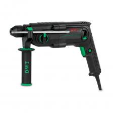 Перфоратор DWT SBHP06-20 BMC предназначен для сверления отверстий в бетоне, природном камне, кирпиче и работ по штроблению. Совмещает функции ударной дрели и отбойного молотка. Оснащен ограничителем глубины засверливания и дополнительной рукояткой. Прорезиненные накладки и установка дополнительной рукоятки под нужным углом позволяют контролировать инструмент в разных положениях. Легкий и компактный - подойдет для ремонта и мелких строительных работ.
