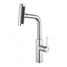 Смеситель для кухни с вытяжным изливом и двухрежимной лейкой Fmark - идеальное решение для тех, кто ищет сочетание высокого качества и доступной цены. Смеситель для кухни оснащен высоким, поворотным краном и водосберегающим съемным аэратором для экономии воды и бесшумной работы, а также экономичным керамическим картриджем для регулировки горячей и холодной воды.  Смеситель создан из прочной нержавеющей пищевой стали и имеет долгий срок службы. Оснащен рычагом управления, который легко регулирует поток воды и температуру. Вытяжной излив удобен для набора воды в кастрюли и ведра, мытья фруктов и овощей, чистке сковородок и тарелок.