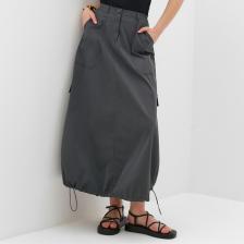 Юбка миди баллон женская MINAKU: Safari, графит, размер 44