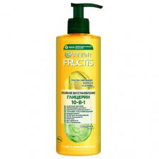 Крем для ухода за волосами FRUCTIS GARNIER Комплексный несмываемый крем для сухих волос с маслами авокадо, кокоса, оливы и питательными липидами "Тройное восстановление Глицерин 10 в 1" Fructis 400