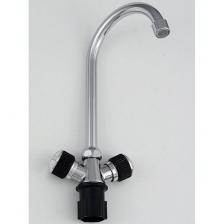 Смеситель Эверест (Everest) для кухни с высоким изливом B59-356F хром/черный