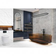 Текстура классического мрамора калакатта в сочетании с популярным серым мрамором армани в настенной коллекции Lims гармонично дополняют друг друга. А декоративные элементы с геометричным ромбовидным рисунком на плитках соединяют композицию воедино. Многослойные линии рисунка на центральных элементах выполнены люстром и объемным глиттером, что придает текстуре объема. Узор стыкуется со всех сторон, создавая бесконечный орнамент. Дополняет коллекцию керамический бордюр 13х600 мм в платиновом цвете и керамогранит в формате 600x600 мм с текстурой белого мрамора.