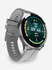 Умные наручные смарт часы CGWatch Round, фитнес браслет для женщин и мужчин CaseGuru, Серый