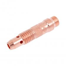 Держатель цанги TIG — это ключевой элемент в системе сварки с использованием вольфрамовых электрородов (TIG). Он обеспечивает надежное крепление и позиционирование цанги, которая удерживает вольфрамовый электрод во время сварочных работ. Материал: изготавливается из прочной стали или другого устойчивого к коррозии материала, что обеспечивает долговечность и надежность в условиях высокой температуры. Совместимость: Держатель цанги предназначен для использования с вольфрамовыми электродами разных диаметров, что делает его универсальным инструментом для множества сварочных задач. Легкость установки: Интуитивный механизм зажима позволяет быстро и легко заменять электроды, минимизируя время простоя в работе. Эргономика: Держатель специально разработан для удобства в использовании, что позволяет снизить утомляемость оператора при длительных сварочных работах. Применение: Держатель цанги TIG используется в промышленных и домашних условиях для сварки различных металлов, включая алюминий и нержавеющую сталь. Он идеально подходит для тонкостенных конструкций и работ, требующих высокой точности. Внимание, изображение товара может отличаться от реального! Верные параметры указаны в технических характеристиках товара.